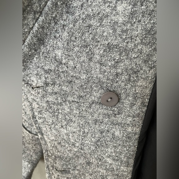 Halogen Women's Grey Wool Asymmetric Peacoat Jacket - Picture 5 of 7